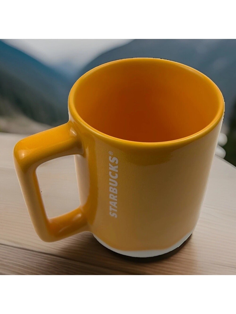 Starbucks Summer Mango Luster Orange Drip Ceramic Coffee Mug 14oz         A-13